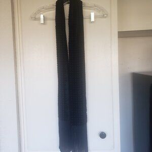 Black Scarf Velvet with Squares